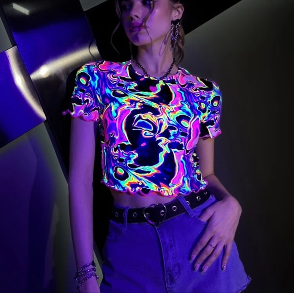 Reflective Marble Print Lettuce - Picture 4 of 6